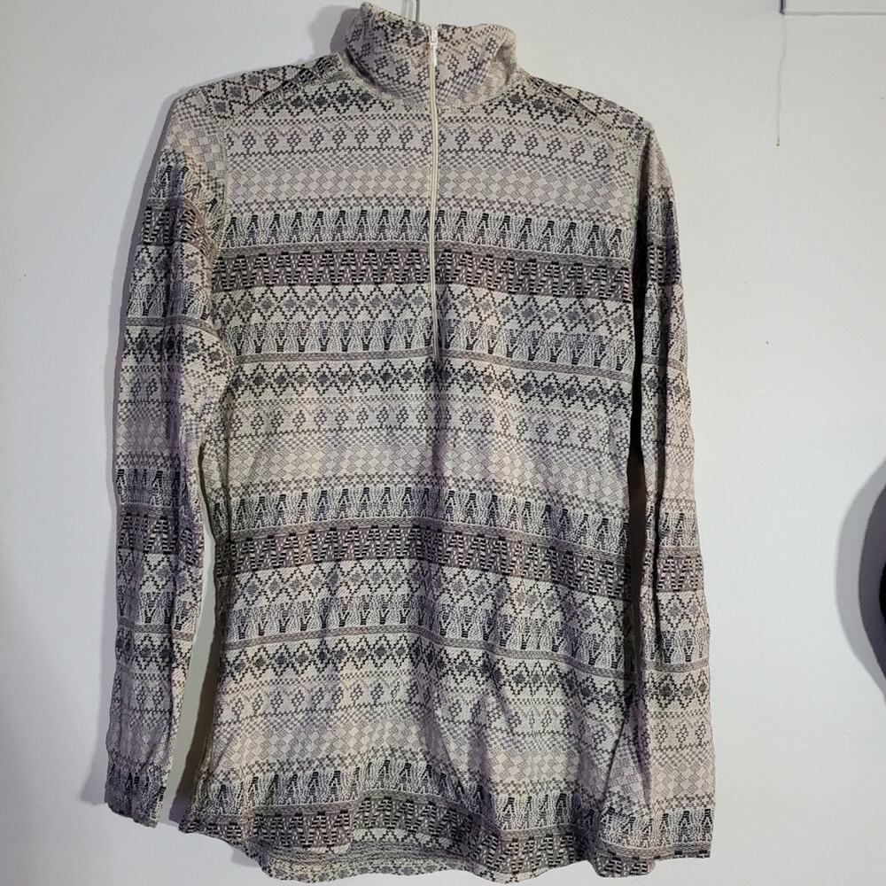 Woolrich mile run half-zip cotton base layer XS EXTRA SMALL